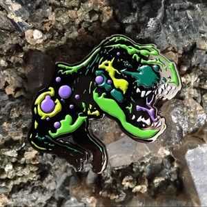 Cyber-Rex Limited Edition Enamel Pin: Amber Lilac